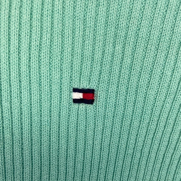 Tommy Hilfiger Cotton Puff-Sleeve Sweater Mint XL New - Picture 4 of 8